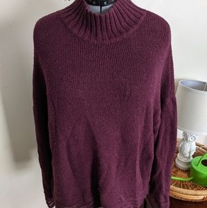 Cranberry mock neck sweater